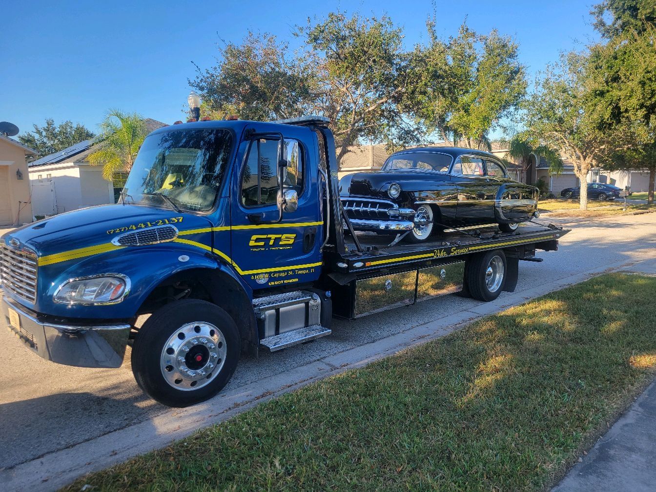 Classic Chevrolet Bel Air on a CTS flatbed