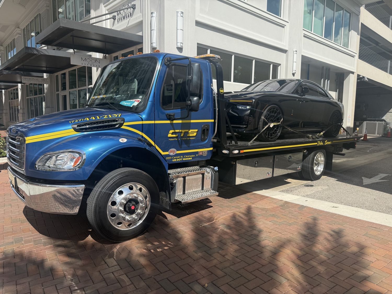 Rolls-Royce Spectre on a CTS flatbed