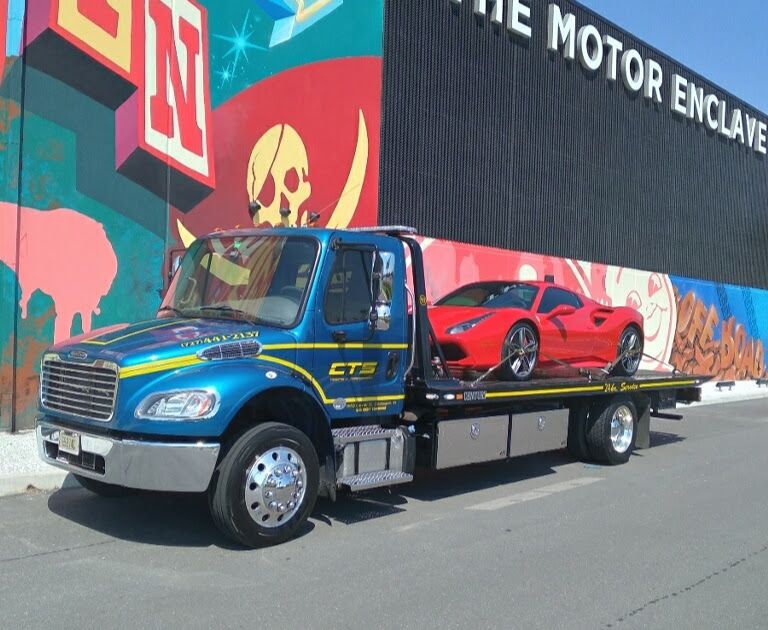 Ferrari secured for transport by CTS