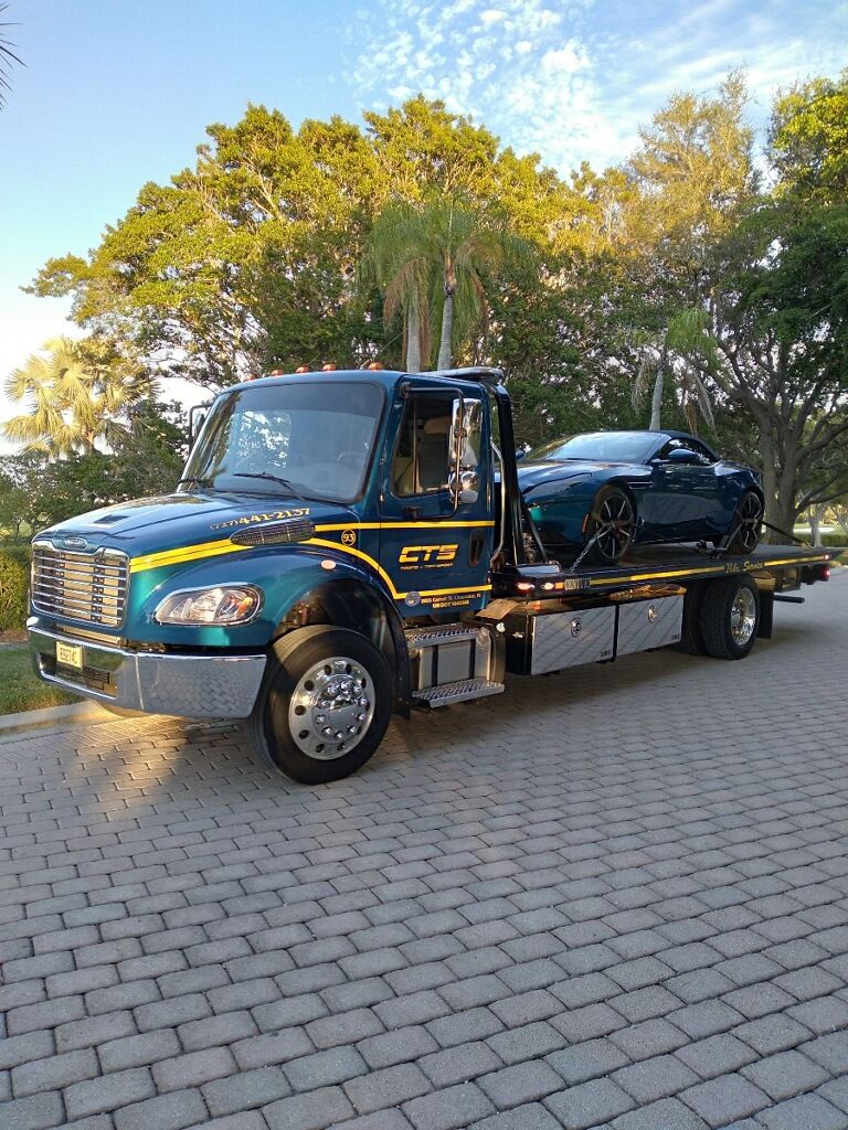 Aston Martin Vantage loaded for transport